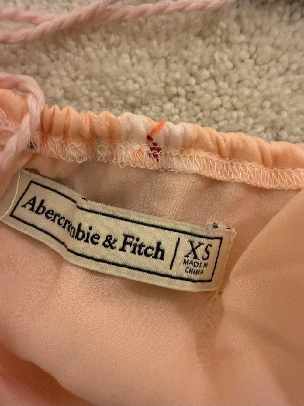 Abercrombie & Fitch Peach Floral Maxi Dress